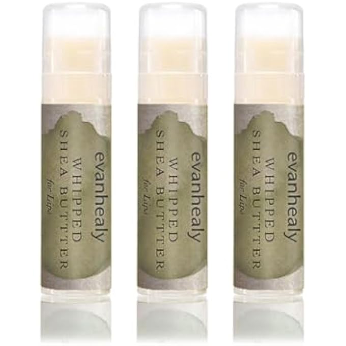 WHIPPED SHEA BUTTER FOR LIPS | ORGANIC RED RASPBERRY SEED OIL, BEESWAX, & ARGAN OIL | MOISTURIZING LIP BALM (3 PACK)